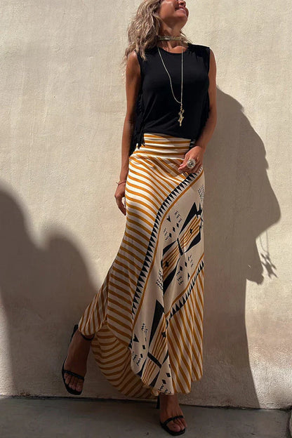 Maxirok met Geometrische Print voor Vrouw