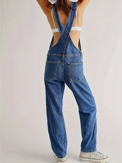 Dames Denim Jumpsuit Elegant Comfortabel voor Dagelijks Gebruik