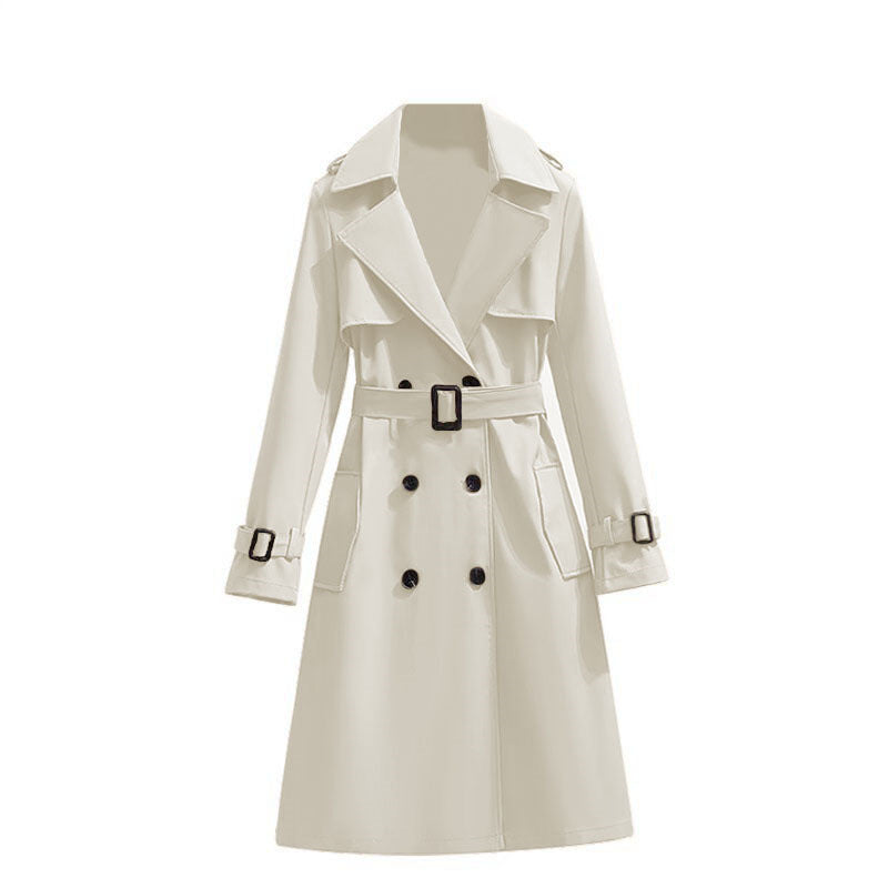 Dames Trenchcoat Mid-Lengte Stijlvol Waterdicht