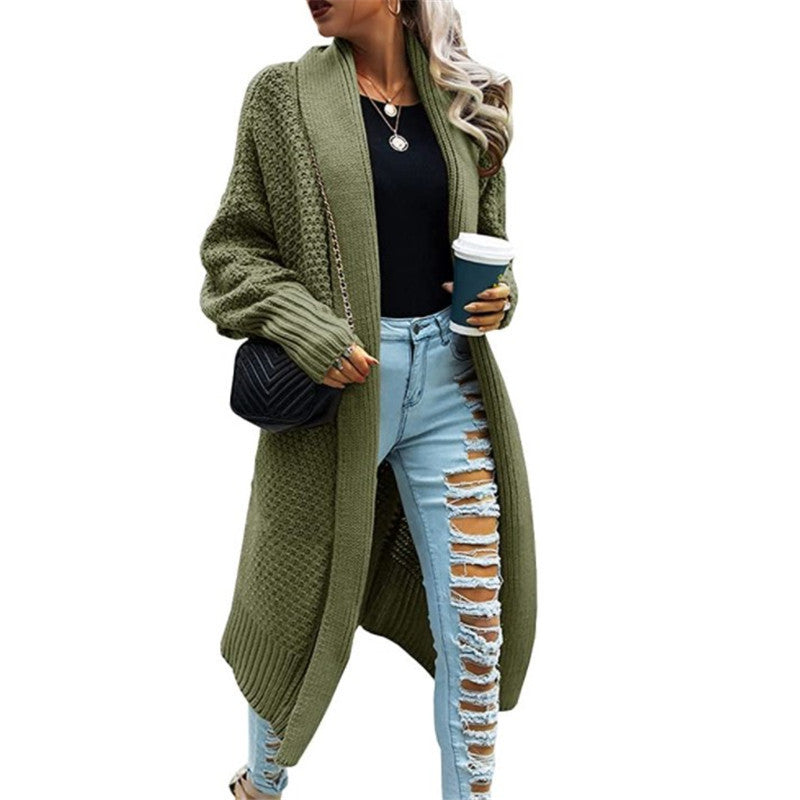 Dames Gebreide Vest Lange Elegante Trendy Trui