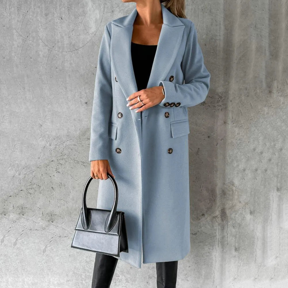 Dames Winterjas Met Revers Warm en Waterdicht