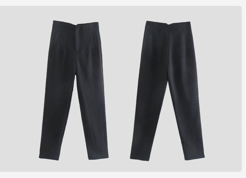 Stijlvol en Comfortabel: Ontdek de Hooggetailleerde Broek