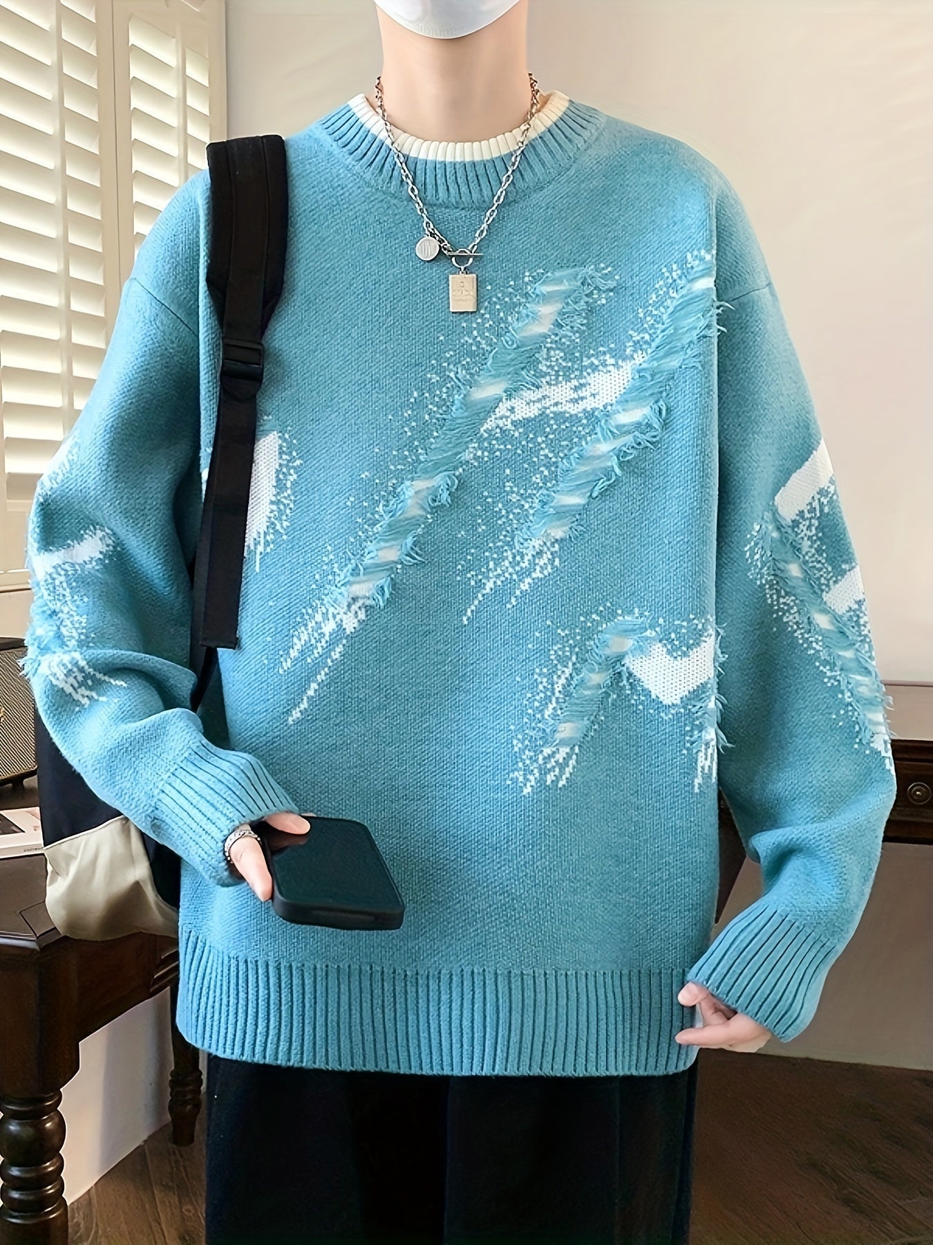Gebreide Trui Oversized Trendy Heren