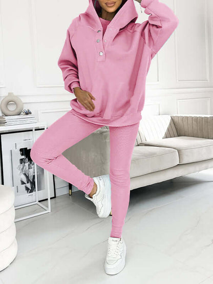 Dames Hoodieset met Fleece – Comfortabele Trui met Capuchon en Broek