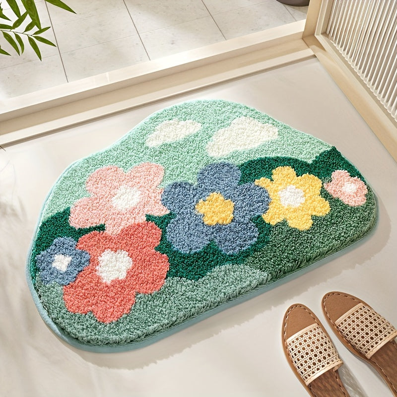 Badmat met Bloemenmotief Zacht en Absorberend