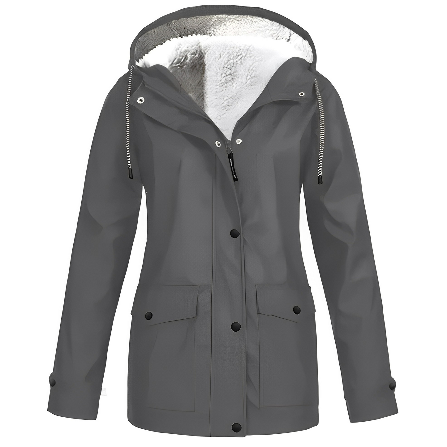 Dames Regenjas Fleece Gevoerd Waterdicht Warm