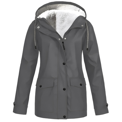 Dames Regenjas Fleece Gevoerd Waterdicht Warm