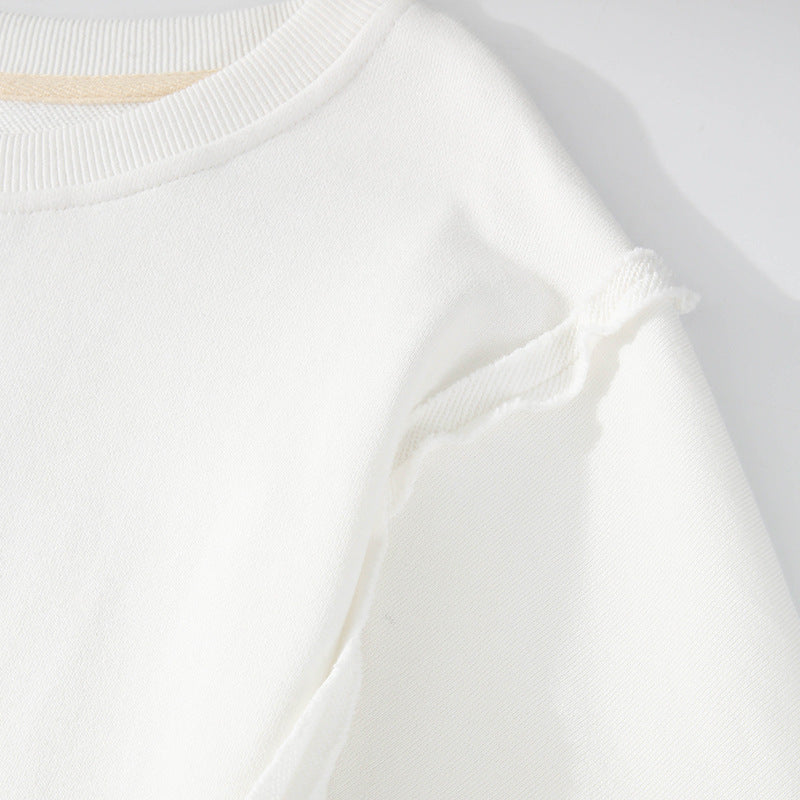 Dames Sweater Warm Losse Pasvorm Met Rauwe Randen