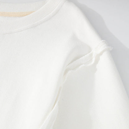 Dames Sweater Warm Losse Pasvorm Met Rauwe Randen