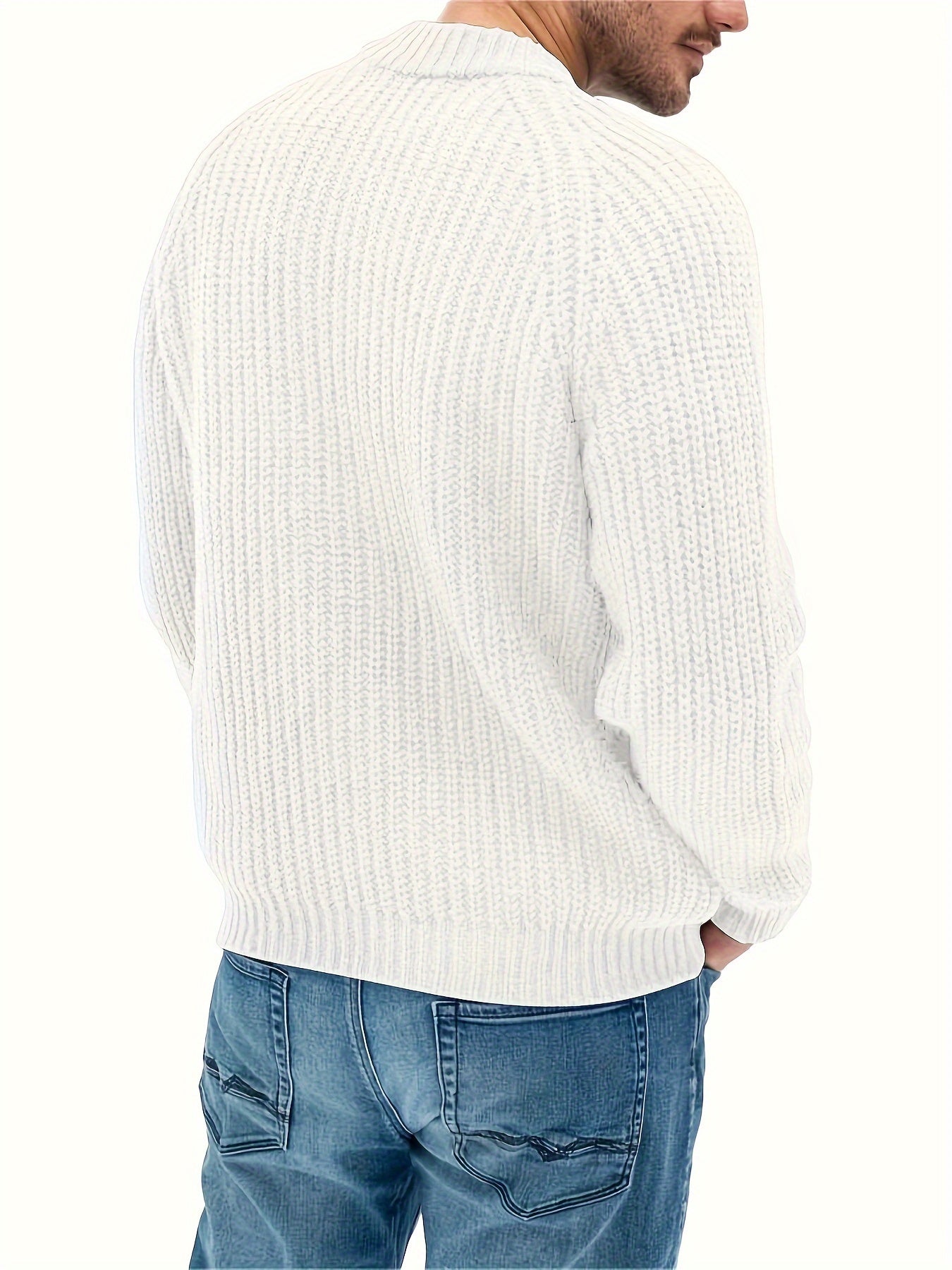 Heren Trui Warm Gebreid Effen Design Elliot