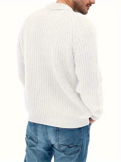 Heren Trui Warm Gebreid Effen Design Elliot