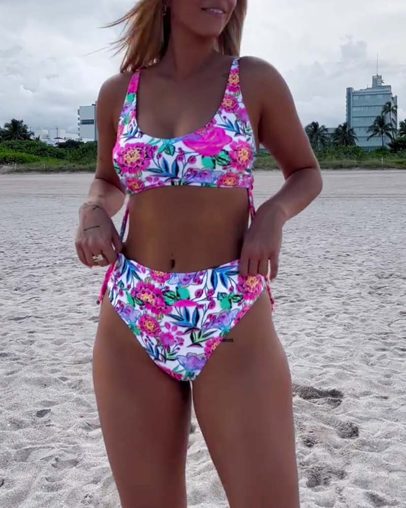 Vrouwelijke Bedrukte Bikini Set