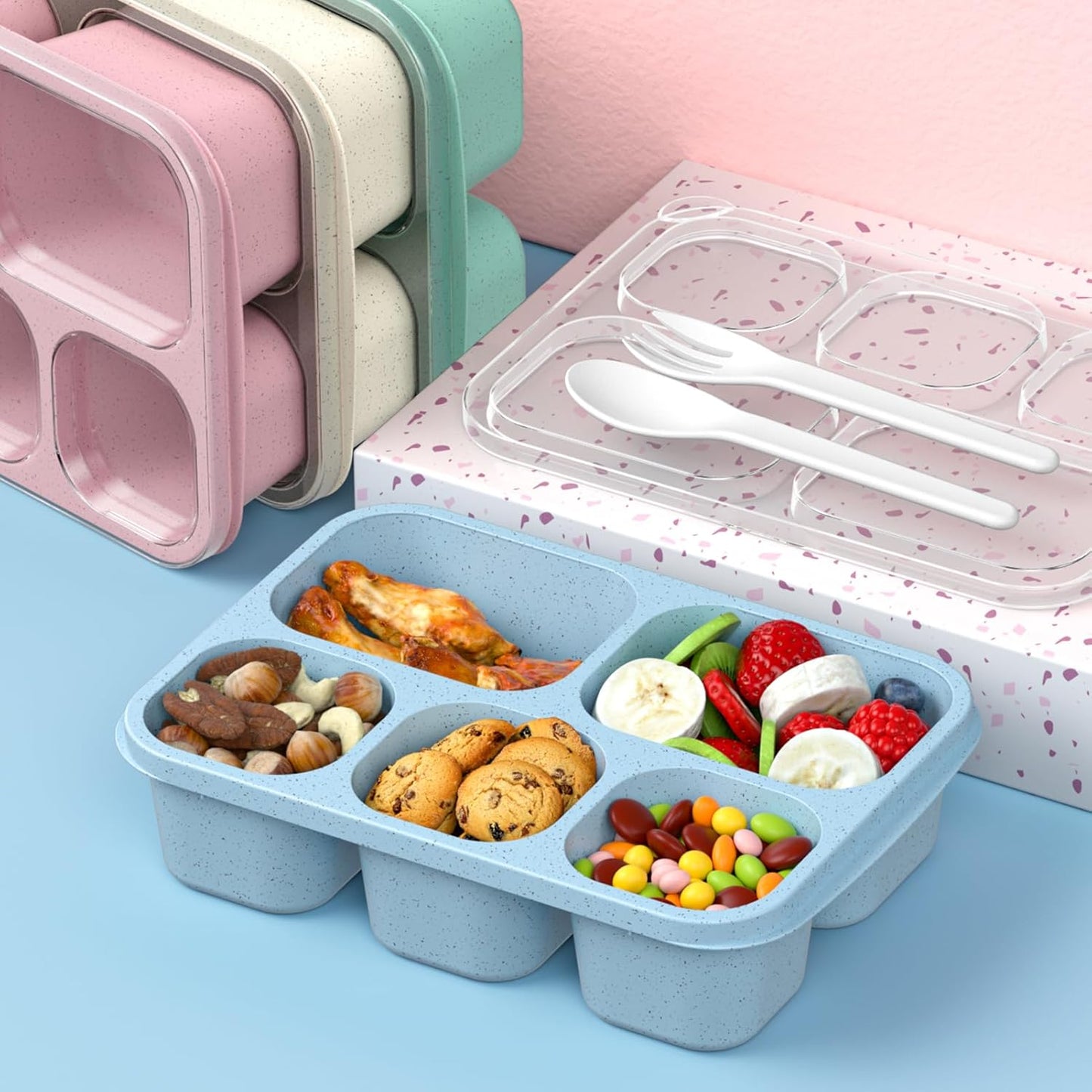 Bento Doos Maaltijdboxen 4-Stuks Set voor Eenvoudige Maaltijdbereiding