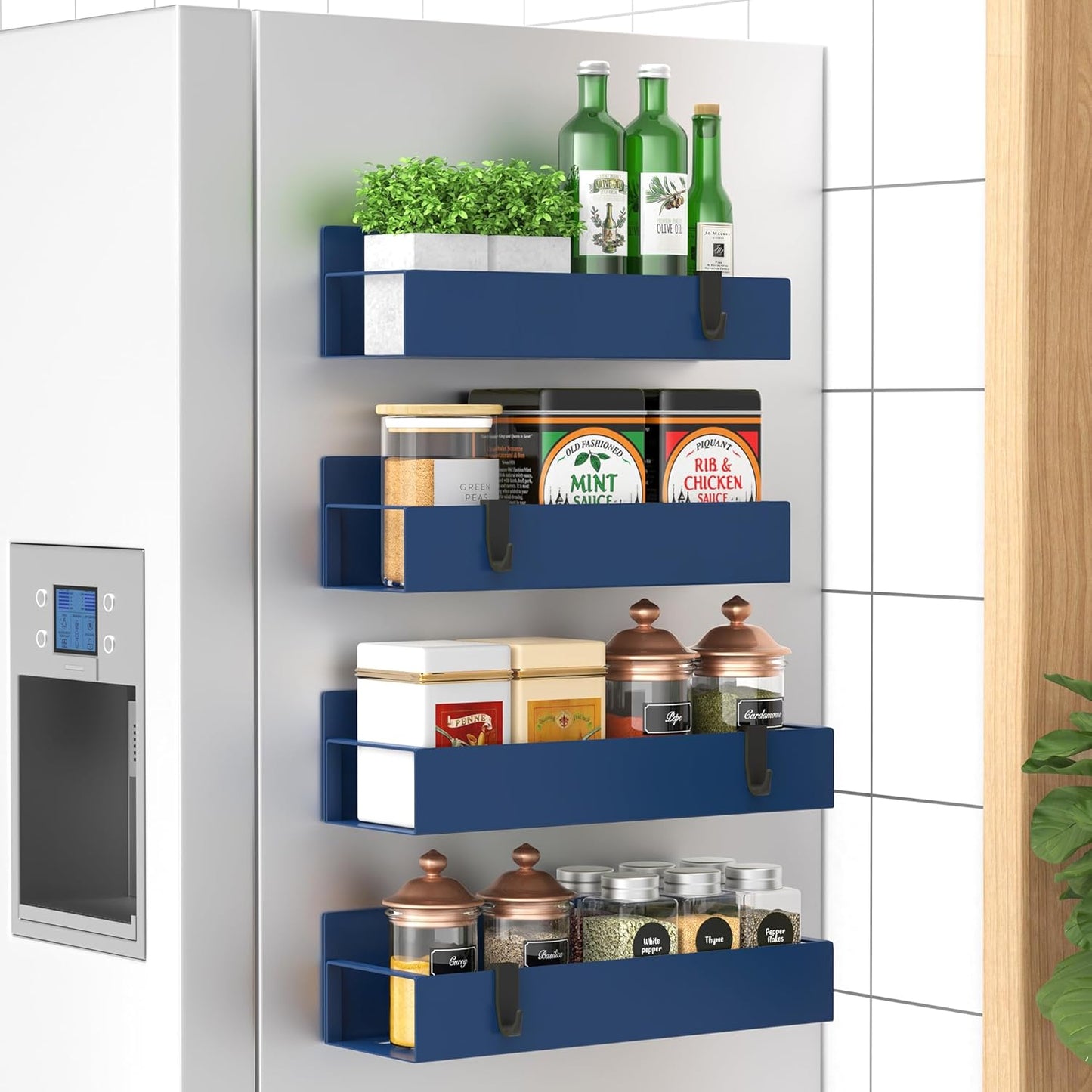 Magnetische Kruidenrek Set van 4 Stuks voor Keuken