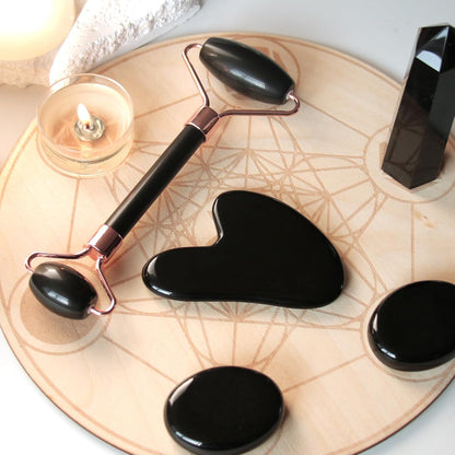 Gua Sha Set met Jade Roller voor Gezichtsmassage