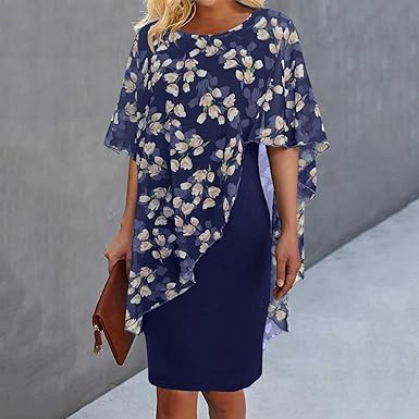Vrouwelijke Bloemenjurk met Stiksels Zomerjurk - Mode Vibes