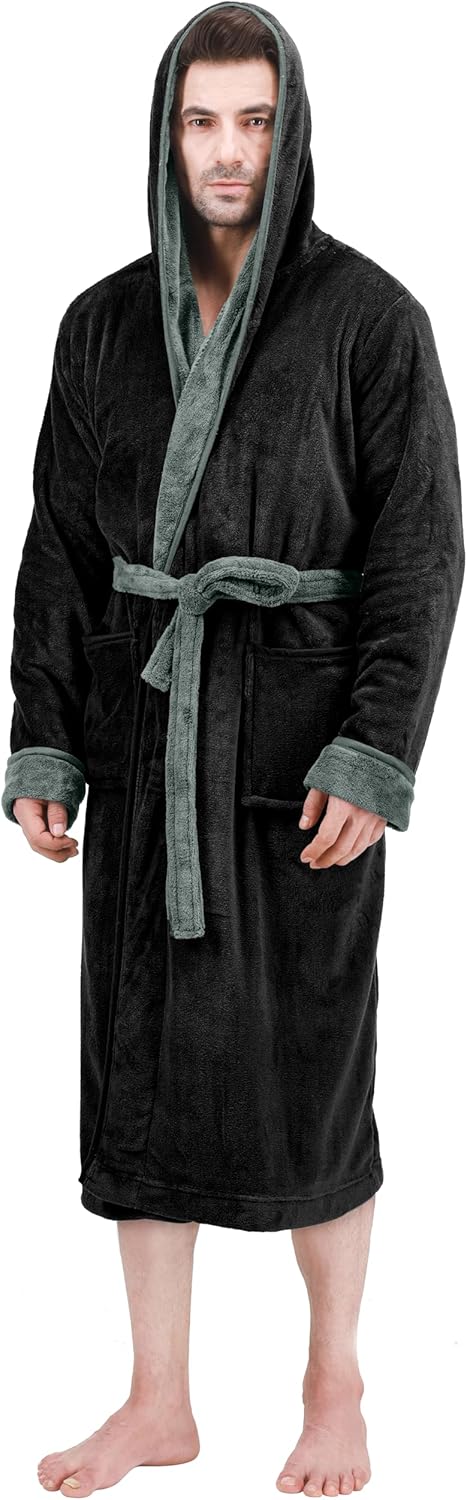 Heren Fleece Badjas Zacht en Warm