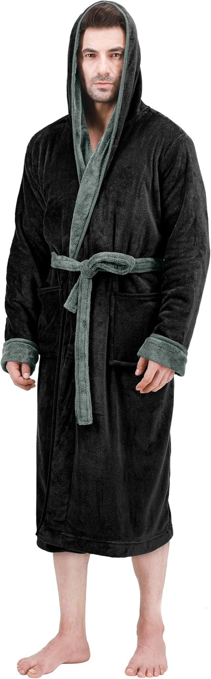 Heren Fleece Badjas Zacht en Warm