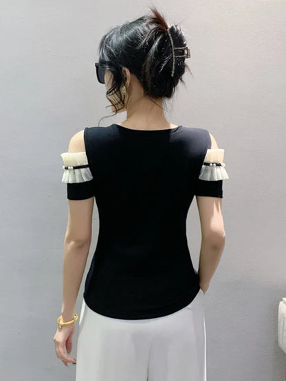 Verleidelijke Zomer Off-Shoulder T-Shirt