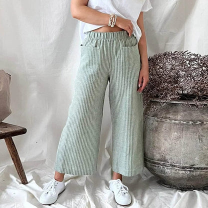 Linnen Broek Dames Comfortabele Zomerbroek