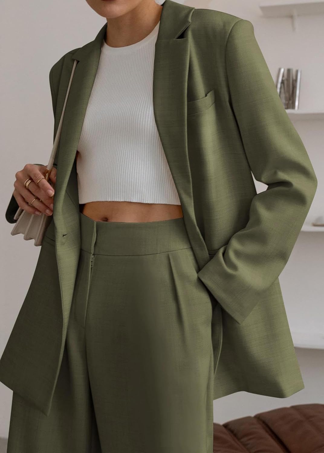 Dames Blazer Set met Broek Pantalon