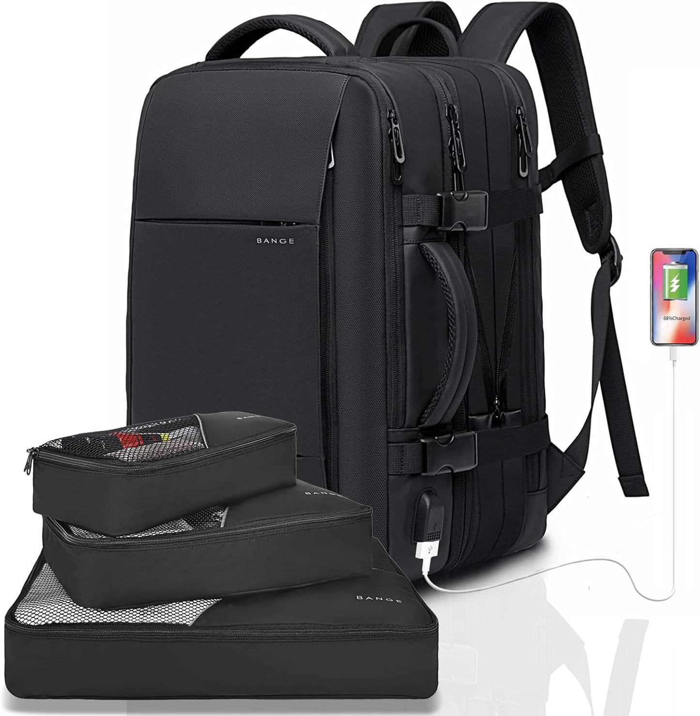 Reisrugzak Waterdicht 26-45L met Laptopvak en Handvat