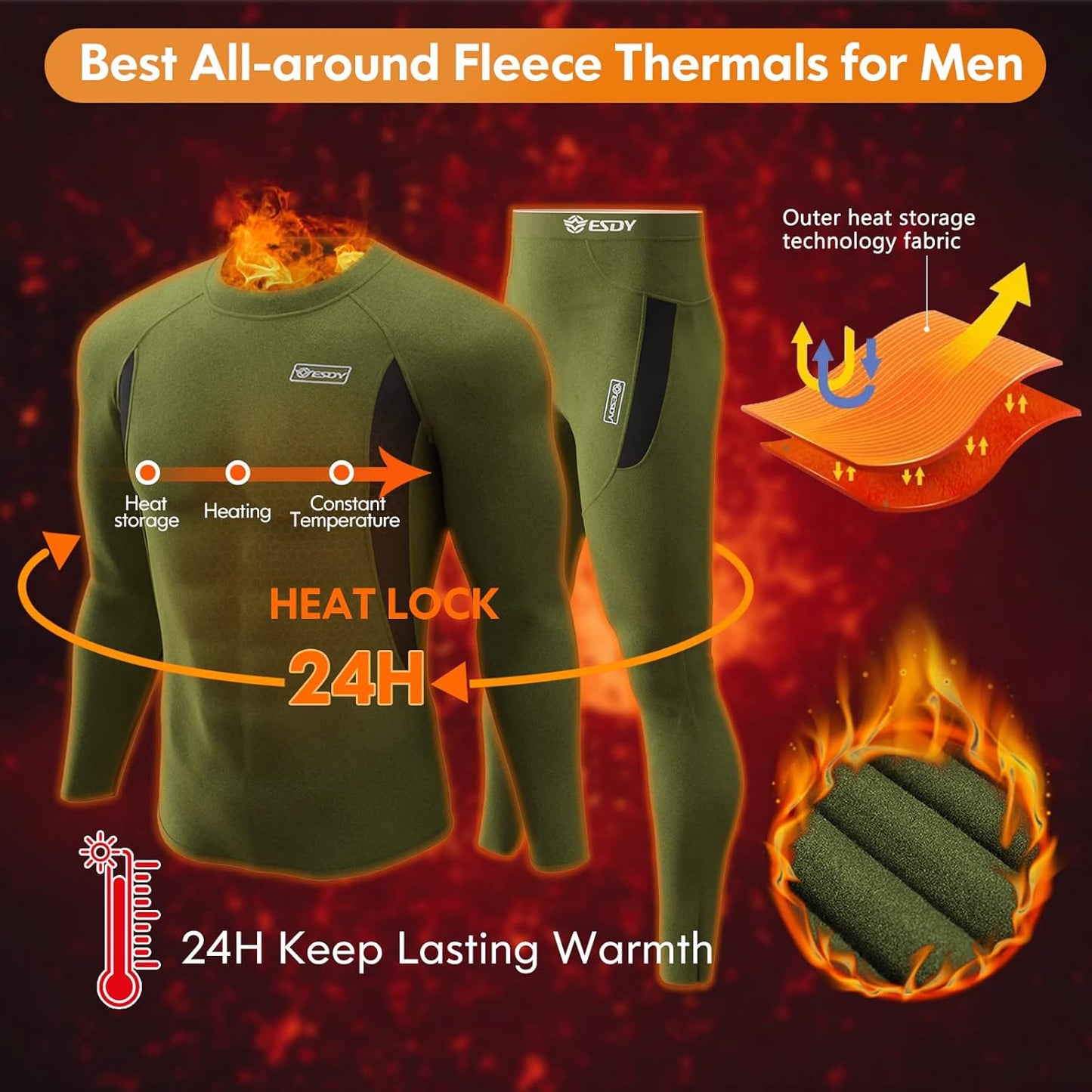Thermisch Ondergoed Set Heren Warmte Isolatie