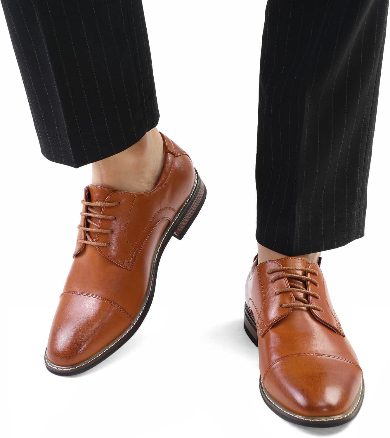 Herenschoenen Wingtip Klassiek Leer Zwart