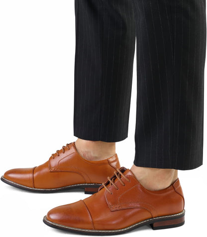 Herenschoenen Wingtip Klassiek Leer Zwart