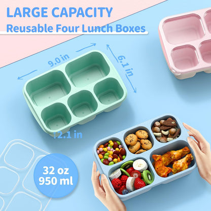 Bento Doos Maaltijdboxen 4-Stuks Set voor Eenvoudige Maaltijdbereiding