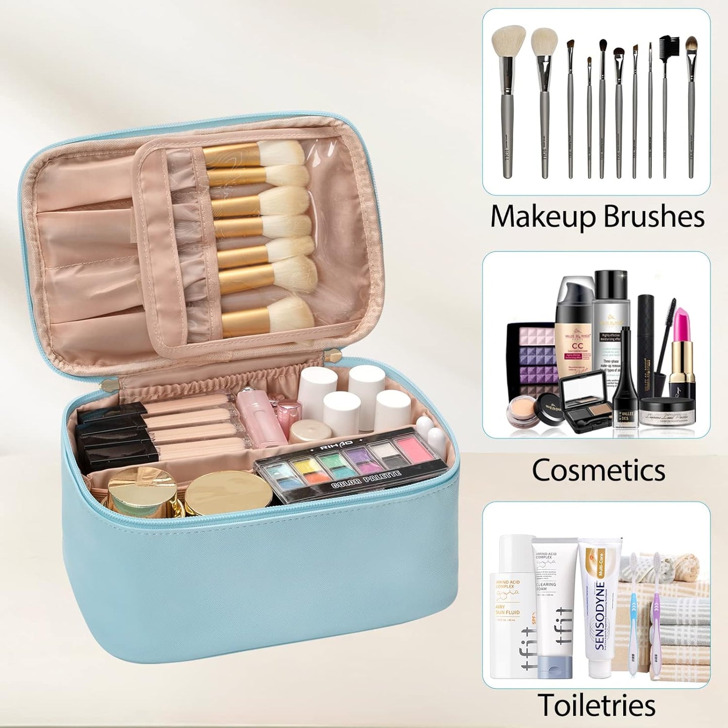 Make-up Organizer Reisformaat met Opslag Compartimenten - Mode Vibes