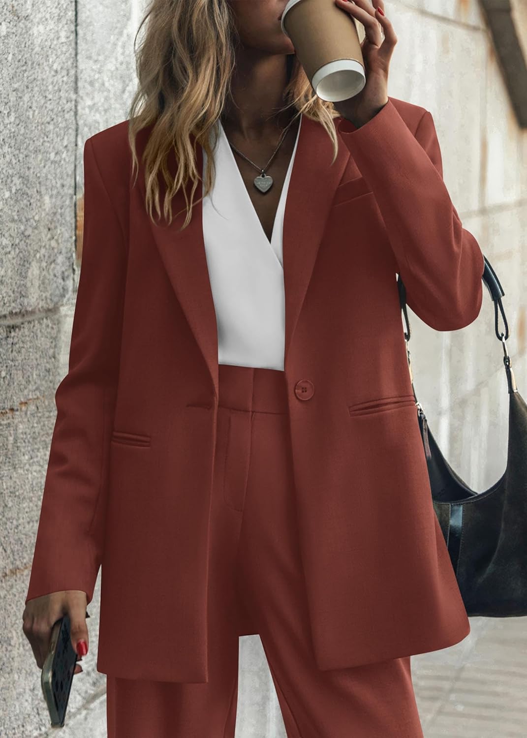 Dames Blazer Set met Broek Pantalon