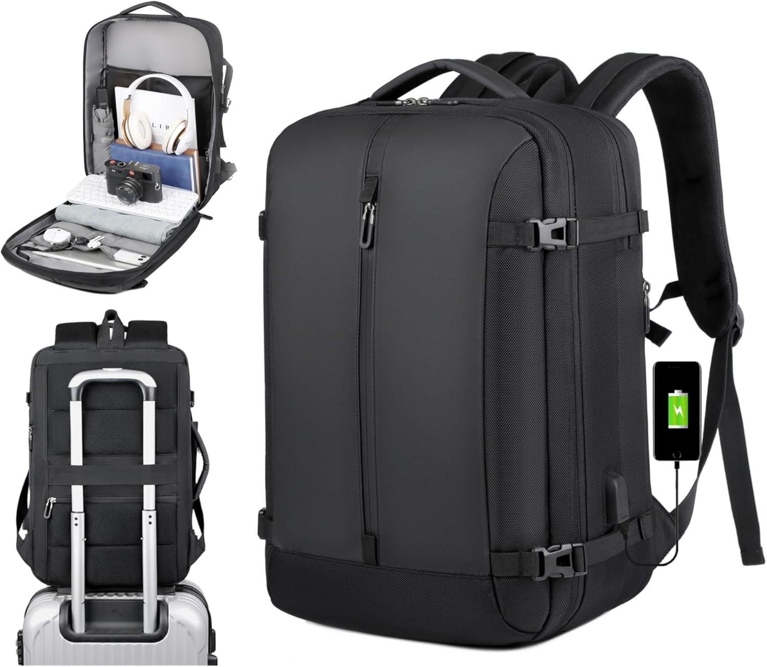 Waterdichte Reisrugzak 40L met USB-poort en Laptopvak - Mode Vibes