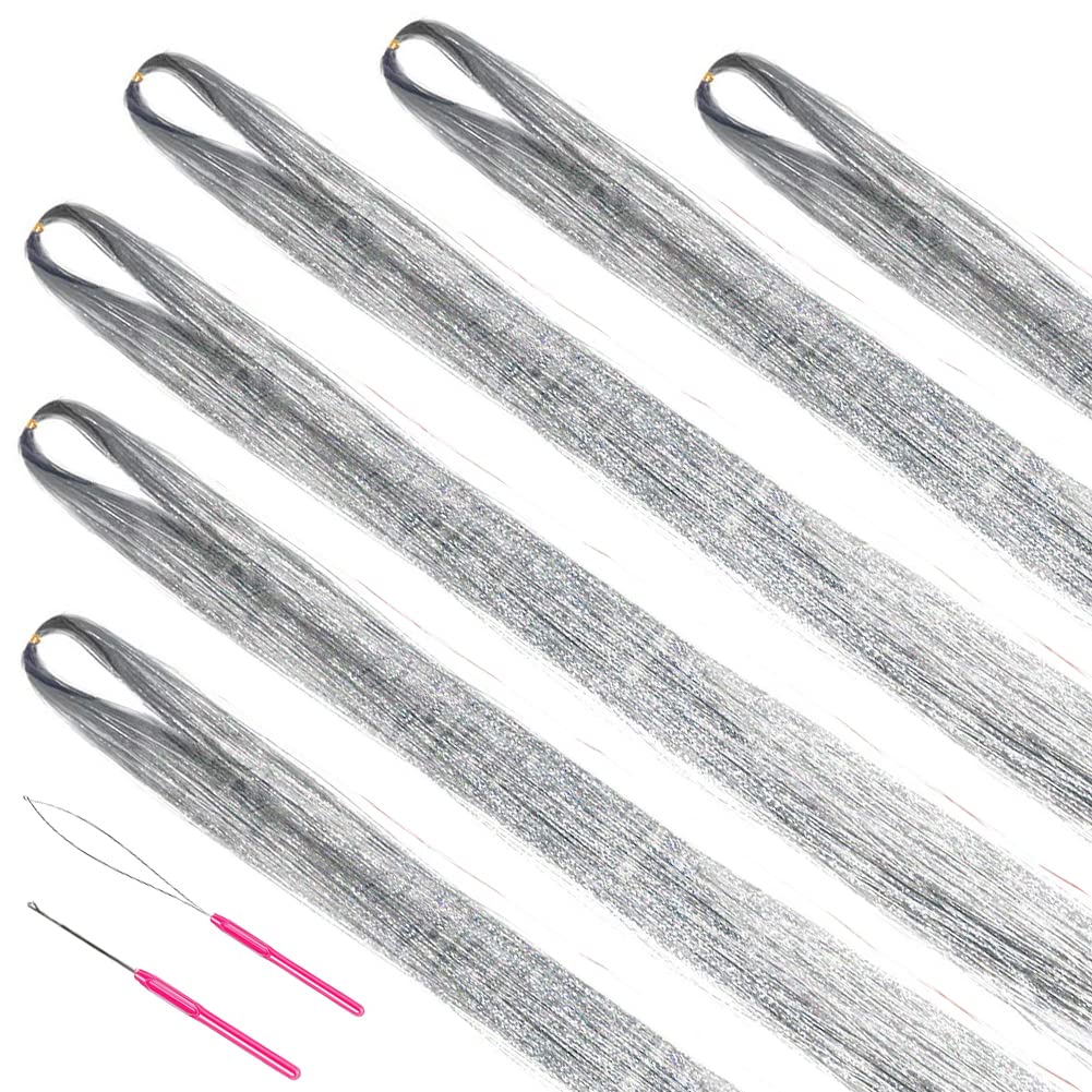 Haar Tinsel Kit Glitter Strengen voor Feestelijke Haarversiering