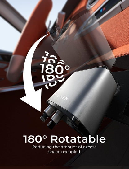 Snellaad Auto-oplader 69W USB-C Uittrekbaar