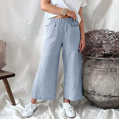 Linnen Broek Dames Comfortabele Zomerbroek