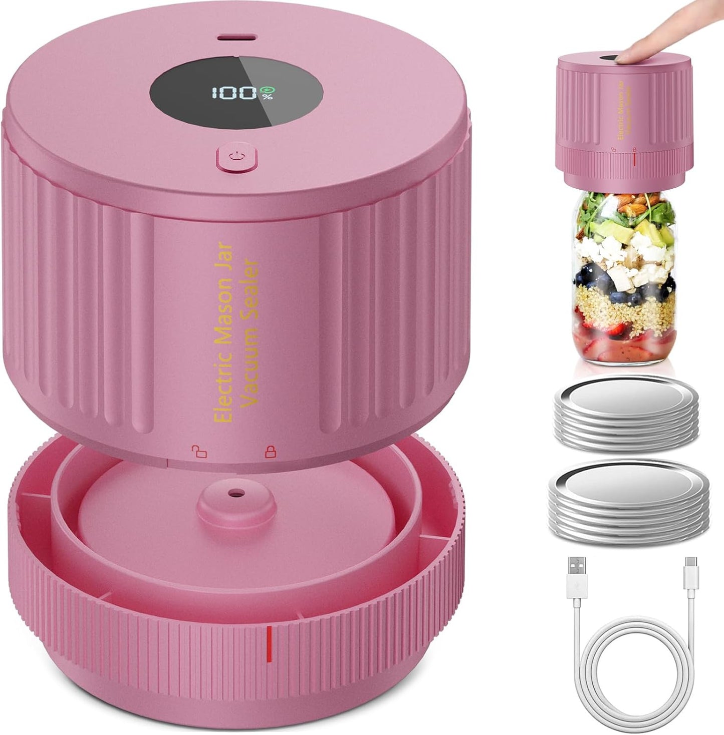 Vacuum Sealer Kit voor Mason Jars - Bewaar Vers en Snel