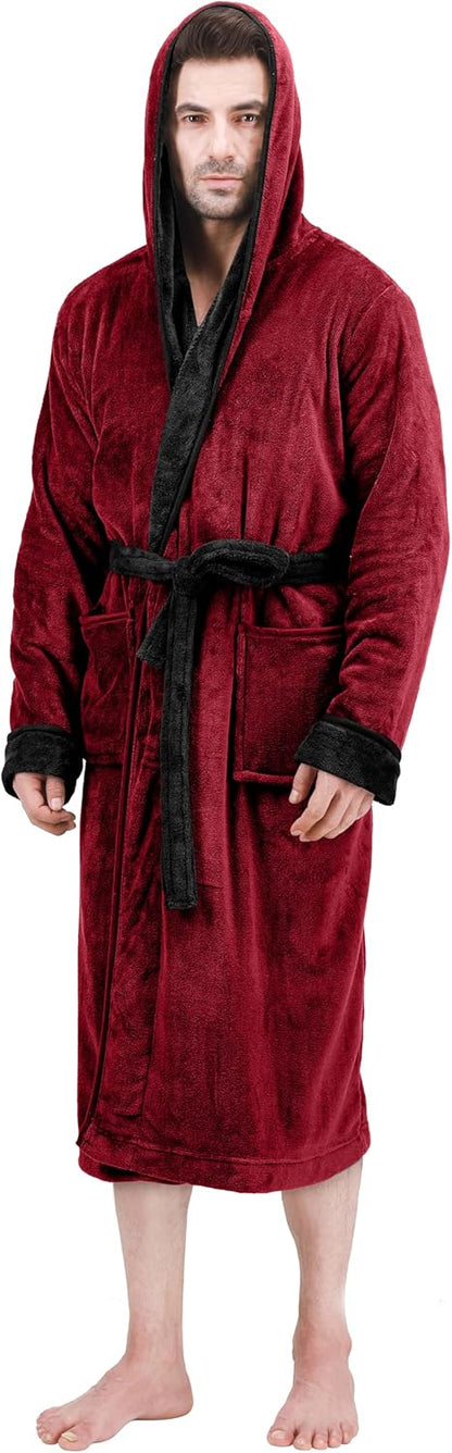 Heren Fleece Badjas Zacht en Warm - Mode Vibes