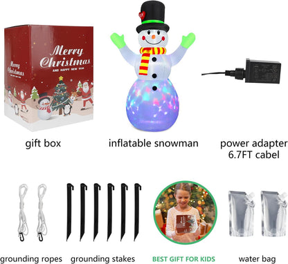 Reuze Sneeuwman Opblaasbaar LED Verlicht 213 cm