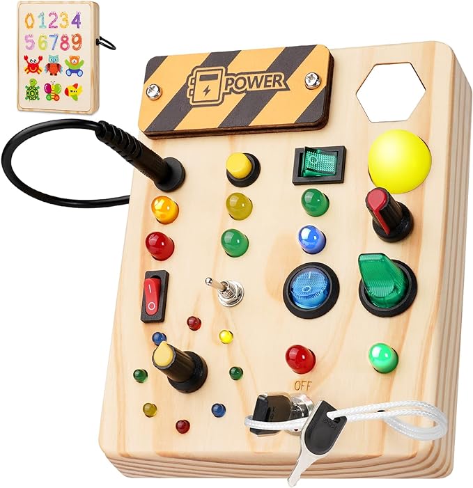 Montessori Prikbord met LED Verlichting voor Peuters - Mode Vibes