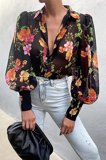 Vrouwelijke Bloemen Top Elegante Zomerjurk - Mode Vibes