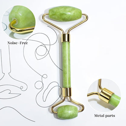 Gua Sha Set met Jade Roller voor Gezichtsmassage