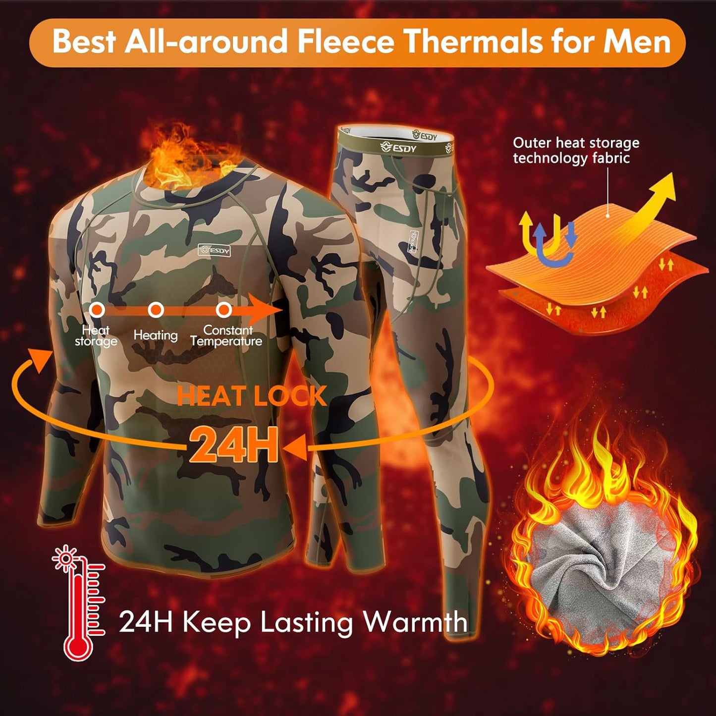 Thermisch Ondergoed Set Heren Warmte Isolatie