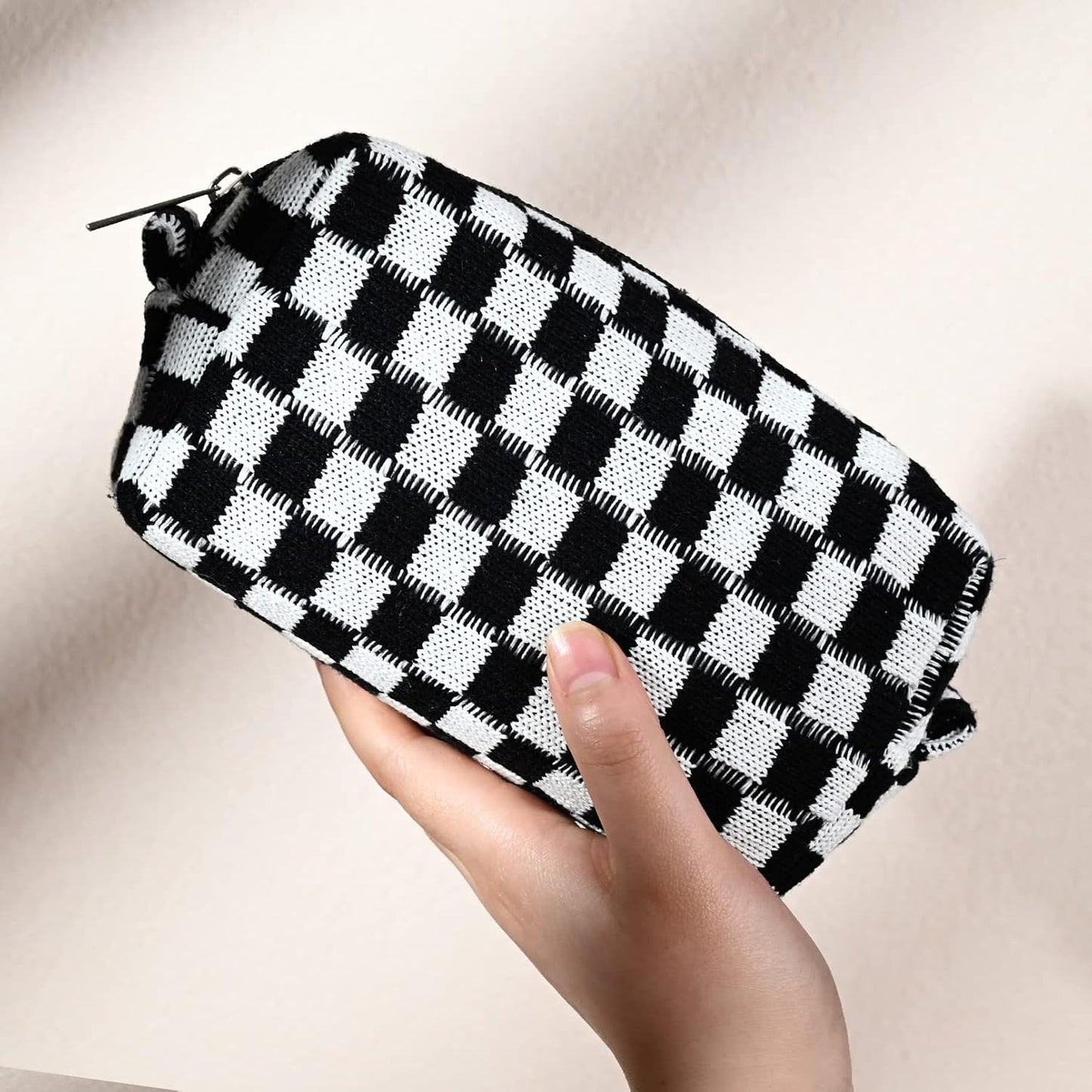 Make-up Tas Set Geruit Reisformaat