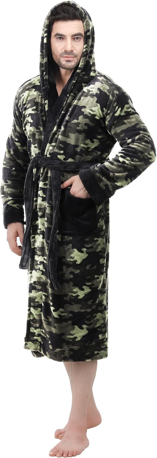 Heren Fleece Badjas Zacht en Warm
