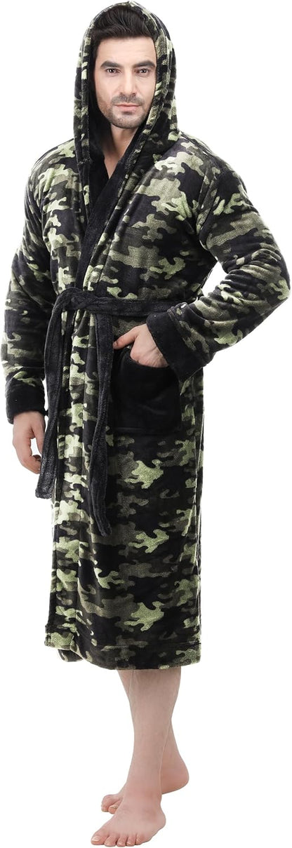 Heren Fleece Badjas Zacht en Warm