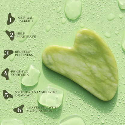 Gua Sha Set met Jade Roller voor Gezichtsmassage