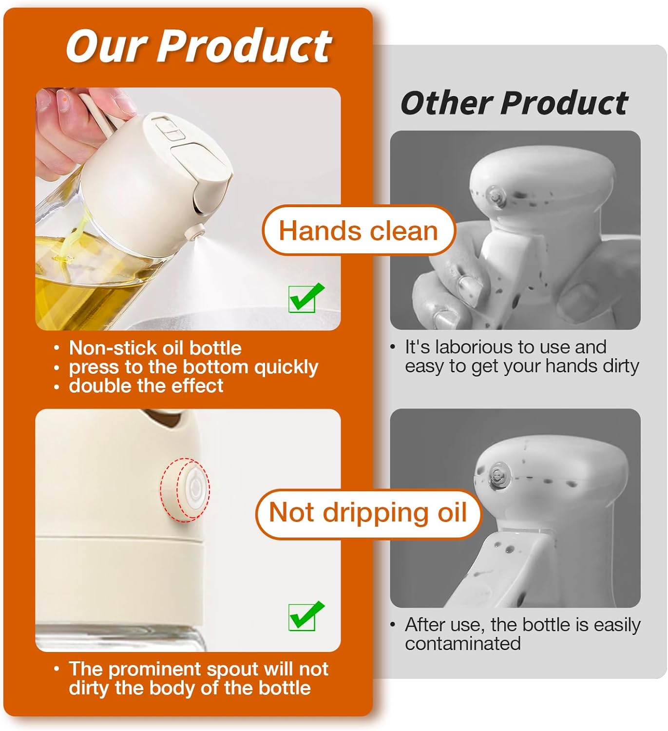 Olijfoliespray 2-in-1 470mL Glazen Fles Premium Kwaliteit