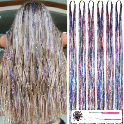 Haar Tinsel Kit Glitter Strengen voor Feestelijke Haarversiering