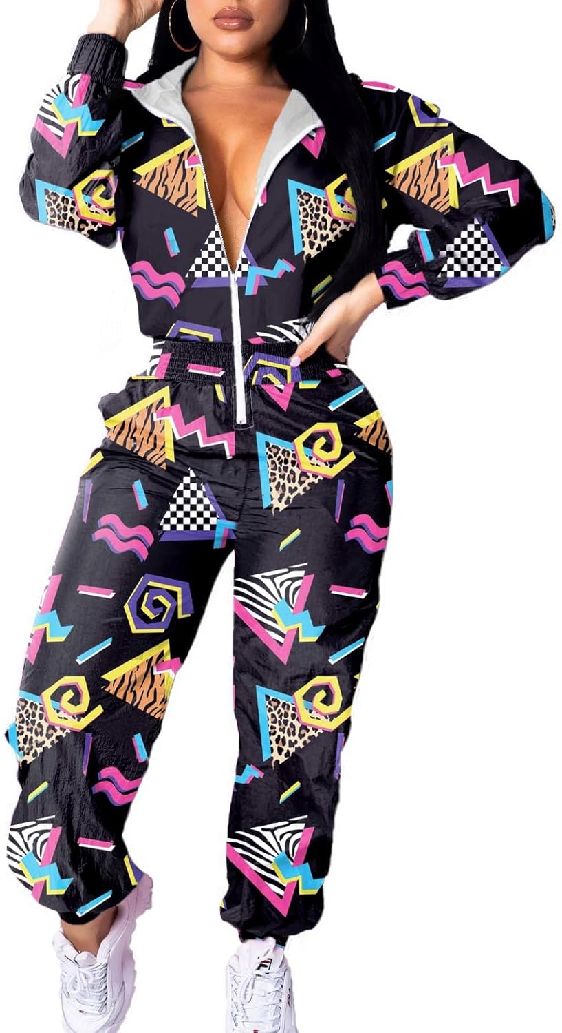 Dames Jumpsuit Windbreaker Retro Stijl - Mode Vibes